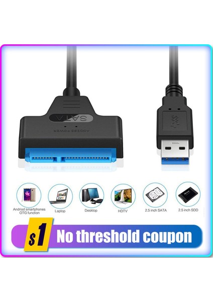 USB 3.0 - Sata3 + 22PIN Sabit Disk Kablosu Dönüştürücü 5 Gbps USB Adaptörü Için 2 5 Inç SSD HDD Sabit Disk Sata Adaptör Kablosu Dönüştürücü (Yurt Dışından)