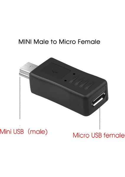 Kebidu 1 Adet Mikro USB Dişi Mini USB Erkek Adaptör Konnektör Dönüştürücü Adaptör Pc Telefonu Kabloları (Yurt Dışından)