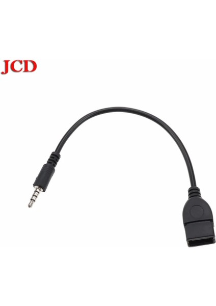 Jcd Yeni 3.5mm Erkek Ses Aux Jakı USB 2.0 Tip A Dişi Otg Dönüştürücü Adaptör Kablosu USB 2.0 Dönüştürücü Kablo Kablosu Araba Mp3 Jy6 (Yurt Dışından)