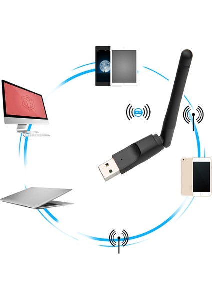 Yeni Wıfı USB Adaptörü MT7601 150 Mbps USB 2.0 Wifi Kablosuz Ağ Kartı 802.11 B/g/n Lan Adaptörü Dönebilen Anten ile (Yurt Dışından) fiyatları