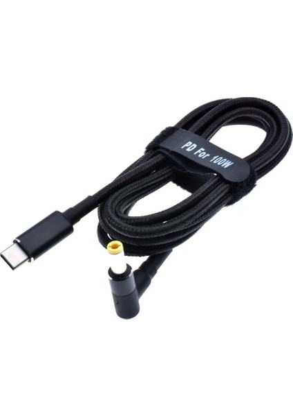 100 W USB Tip C 5.5x2.5mm Erkek Tak Dönüştürücü USB C Pd Şarj Cihazı Dc Şarj Kablosu Kablosu Asus Lenovo Toshiba Dizüstü Bilgisayar 1.8 M (Yurt Dışından)
