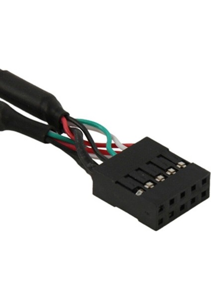 10 Pin / 9pin Anakart Dişi Başlık - Çift USB 2.0 Dişi Adaptör Kablosu 50CM (Yurt Dışından) indirimleri