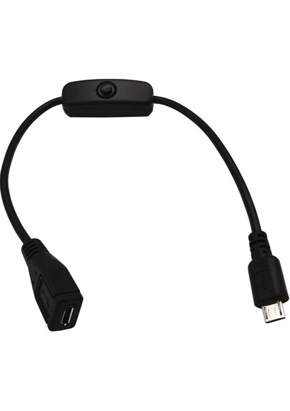 Açma/kapama Düğmeli USB Mikro 5p Erkek-Dişi USB Kablosu USB 2.0 Uzatılmış Basmalı Anahtar Anahtarı Kablosu 0 3 M (Yurt Dışından)