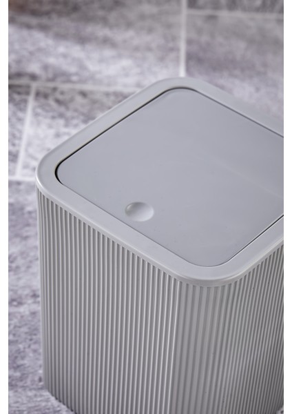 Line Çizgili Kare Kapaklı Klik Çöp Kovası Banyo Mutfak modelleri