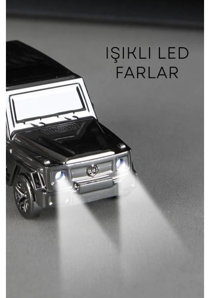 Arabalı Çakmak Anahtarlık USB Şarjlı Farlar LED Özel Tasarım Gold Çakmak 24CSM042USBR02