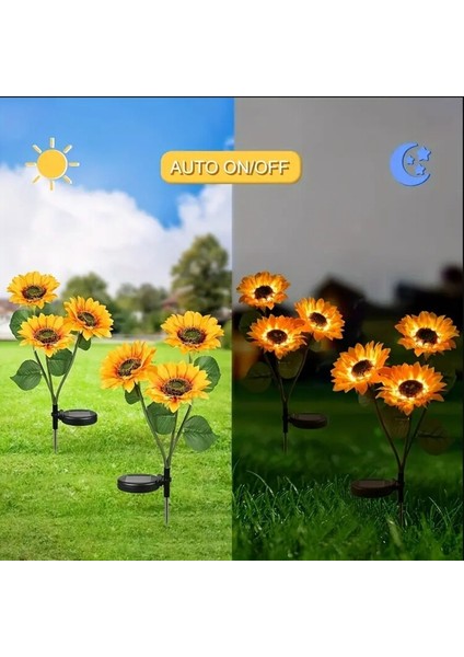 Güneş Enerjili Ayçiçeği LED Bahçe Kazık Işığı Sıcak Sarı Işın 1 Adet fiyatları