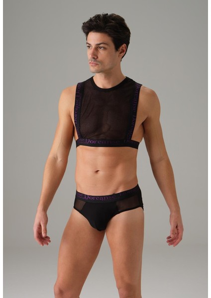 Erkek Fantezi Transparan File Kısa Atlet 2013