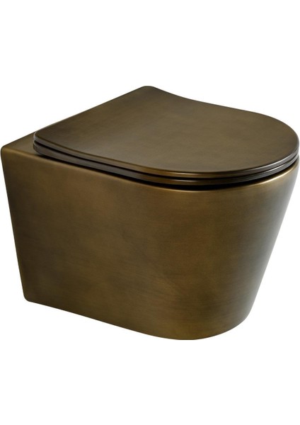 Asma Klozet Kapak Dahil (Mat Bronz) ET-H201BR