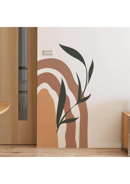 Yaprak Desenli Bohem Duvar Sticker 65 x 100 cm