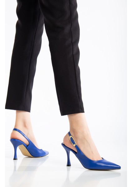 Kadın Lacivert Vegan Cilt Stiletto Topuklu Ayakkabı fiyatları