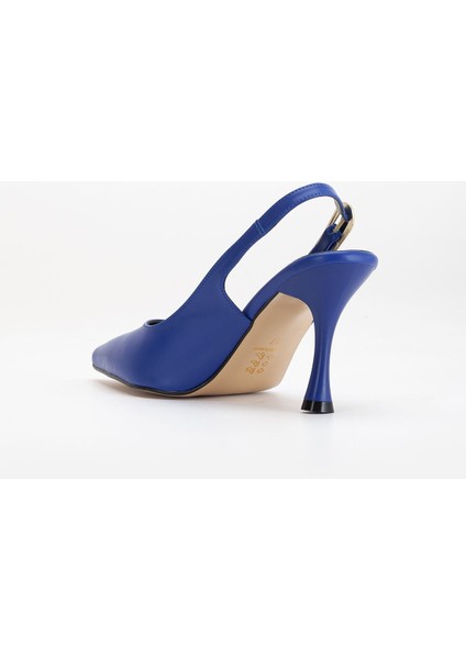 Kadın Lacivert Vegan Cilt Stiletto Topuklu Ayakkabı indirimleri