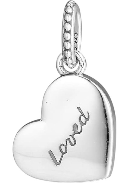 Pembe Kırmızı Asimetrik Kalp Charm