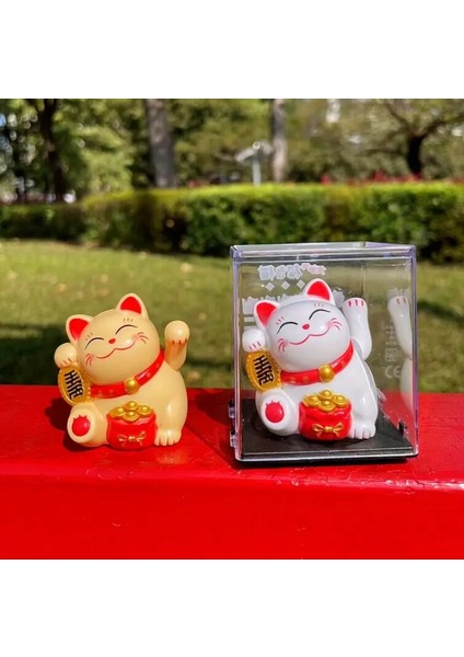 El Sallayan Beyaz Kedi Mini 2inch Güneş Enerjili Otomatik Sallanan indirimleri