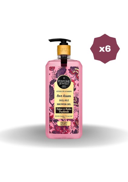 Love Kisses Duş Jeli Pet Şişe 750 ml - 6 Adet