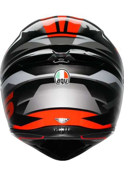 K1 S E2206 Fastlap Black Grey Red Kapalı Kask