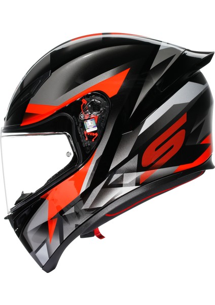 K1 S E2206 Fastlap Black Grey Red Kapalı Kask