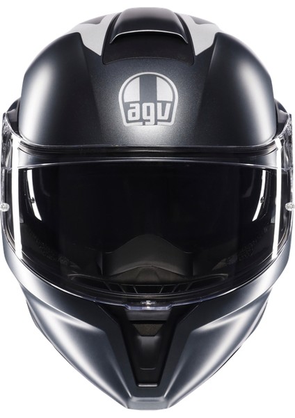 Streetmodular Resı Matt Grey Silver Red Çene Açılır Kask