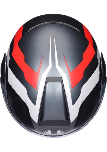 Streetmodular Resı Matt Grey Silver Red Çene Açılır Kask