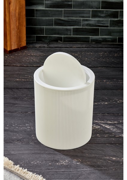 Line Çizgili Yuvarlak Kapaklı Klik Çöp Kovası Banyo Mutfak modelleri