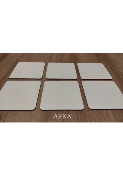 6'lı Takım Kare Yazarlar Serisi Bardak Altlıkları(10 X10 Cm)