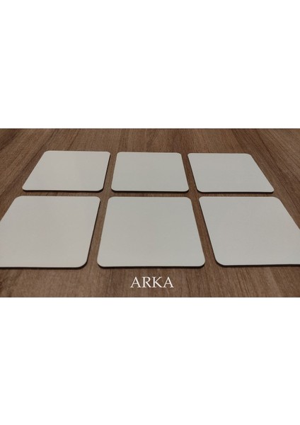 6'lı Takım Kare Türkan Şoray Yeşilçam Şener Şen Bardak Altlıkları(10 X10 Cm)