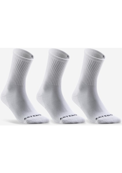 Artengo Spor Çorabı - Uzun Konçlu - 3 Çift - Beyaz - Rs 100