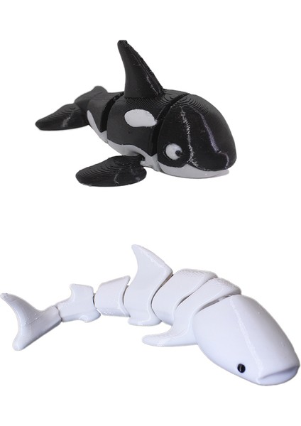 Hareketli Orca ve Köpek Balığı Figürleri
