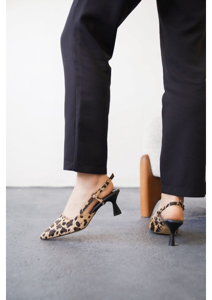 Kadın Erica Topuklu Ayakkabı - Leopar