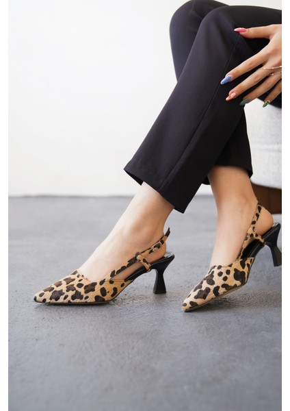 Kadın Erica Topuklu Ayakkabı - Leopar fırsatları