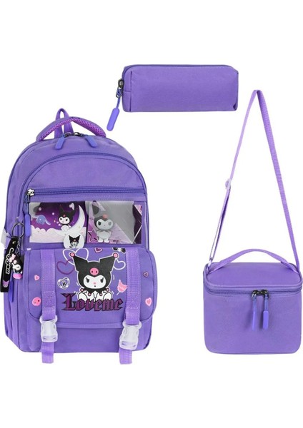 Kuromi Termal Beslenme Çantalı3'lü Okul Seti