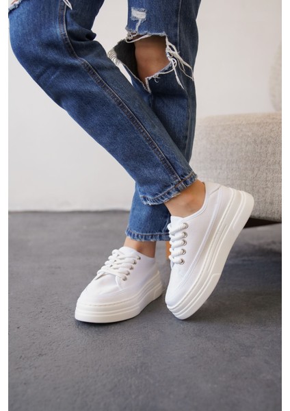 Kadın Blade Keten Yazlık Spor Ayakkabı - Beyaz fiyatları