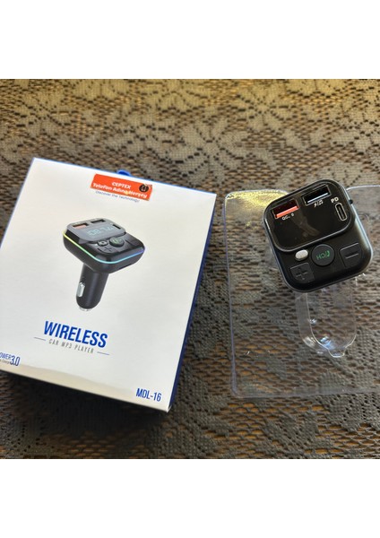 Araç Müzik Çalar Fm Transmitter Modulator Oto Araba Çakmaklık Bluetooth USB Mdl-16