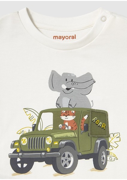 01-04 Yaş Arası Mayoral Erkek Bebek T-Shırt - Ekru modelleri
