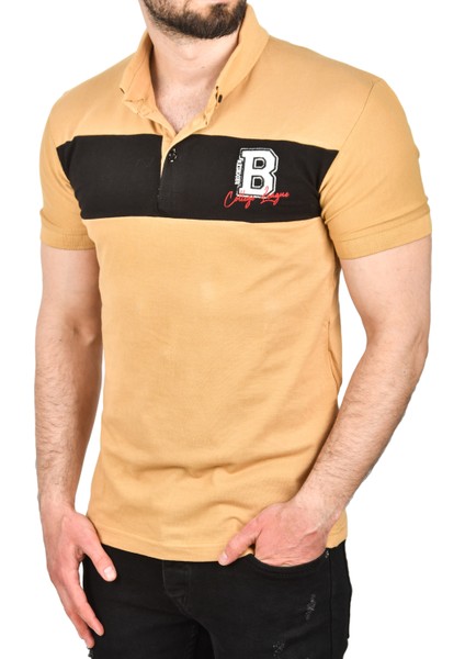 Erkek Slim Fit Nefes Alan Pamuklu Kumaş Dar Kesim Kıvrılmaz Yaka Polo Yaka Tişört 2503019 fiyatları