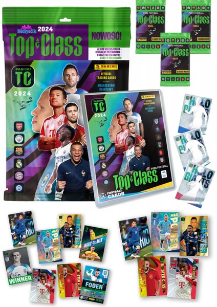Panini Fifa Top Class 2024 Futbolcu Kartları Albümü Set (24 Adet Kart+3 Holo Giants Kart)