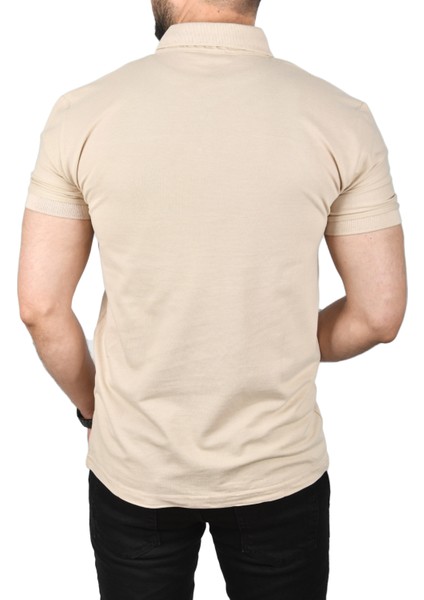 Erkek Slim Fit Nefes Alan Pamuklu Kumaş Dar Kesim Kıvrılmaz Yaka Polo Yaka Tişört 2503019 indirimleri