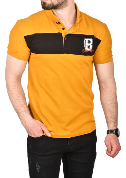 Erkek Slim Fit Nefes Alan Pamuklu Kumaş Dar Kesim Kıvrılmaz Yaka Polo Yaka Tişört 2503019 fiyatları