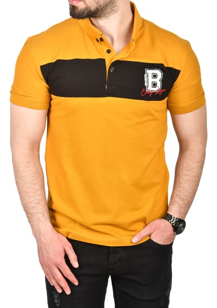 Erkek Slim Fit Nefes Alan Pamuklu Kumaş Dar Kesim Kıvrılmaz Yaka Polo Yaka Tişört 2503019 indirimleri