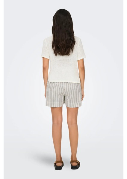 Kadın Onlsunny Kısa Kollu Triko Bluz 15254282 Ekru fırsatları