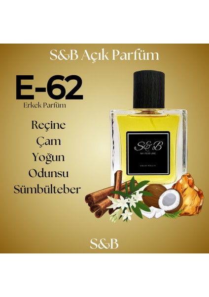 E-62 (Pac Raban - One Mılıon) Erkek Parfüm 50 ml