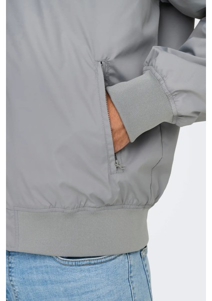 Erkek Onsgavın Ribanalı Mevsimlik Spor Bomber Ceket 22030757 Gri modelleri