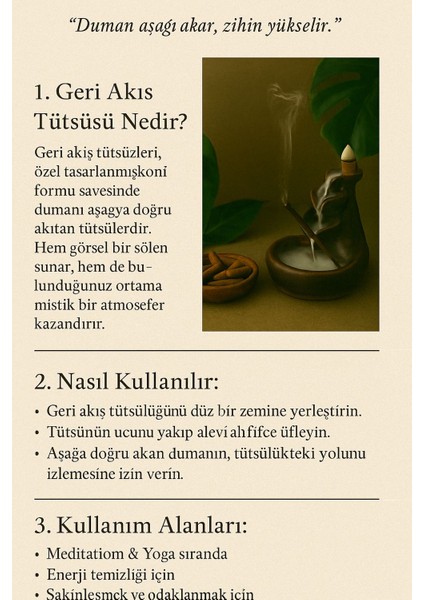 Geri Akış Tütsü - Feng Shuı