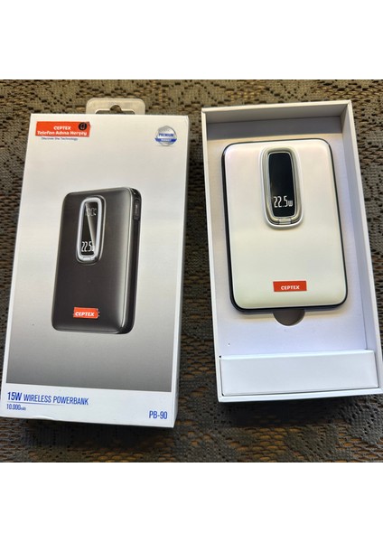 Iphone Uyumlu Magsafe Powerbank Kablosuz Telefon Şarj Aleti 15W 10.000 Mah Pb-90