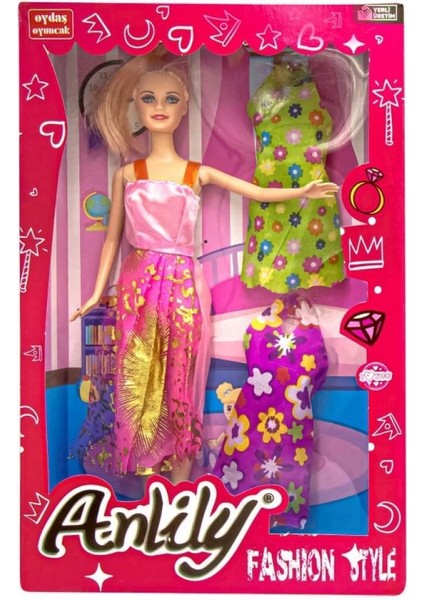 Anlily Yedek Elbiseli Bebek Seti - 02252 (Lisinya)