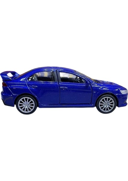 Mitsubishi Lancer Evo x 1/36 12 cm Ölçek Diecast Metal Model Çek Bırak Araba Mavi modelleri
