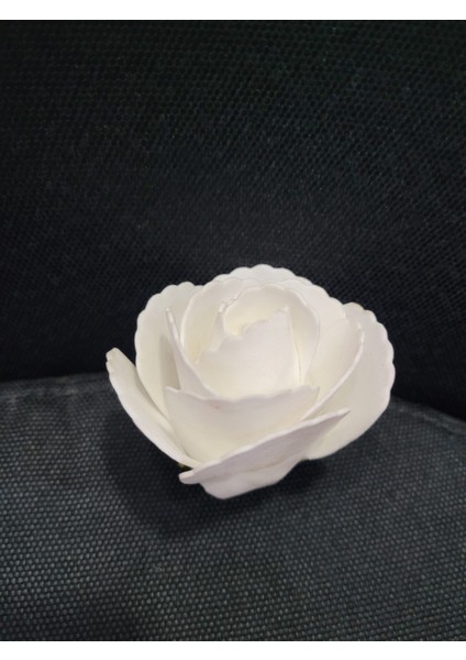 Beyaz Gül Başı 6cm 1 Adet