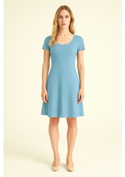 Dökümlü Rahat Kalıp Günlük Penye Kumaş Elbise fırsatları