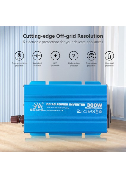 NP300 24V Giriş Dc/ac 230V 50Hz 300W Çıkış Tam Sin (Pure Sine) Güç Dönüştürücü (Inverter)