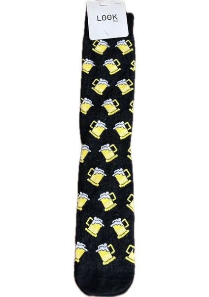 Look Socks Unisex Desenli Soket Çorap