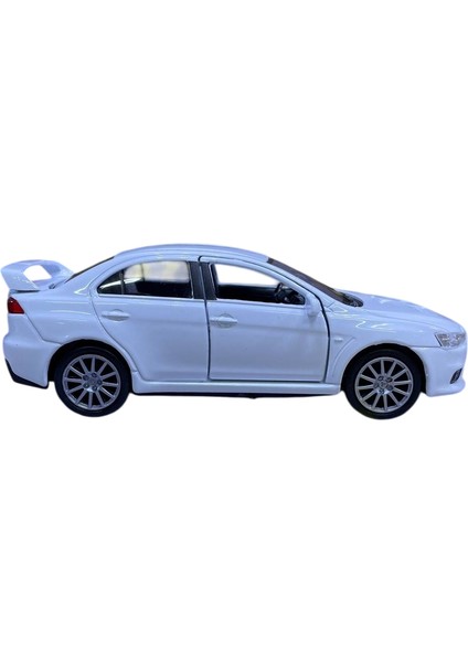 Mitsubishi Lancer Evo x 1/36 12 cm Ölçek Diecast Metal Model Çek Bırak Araba Beyaz modelleri